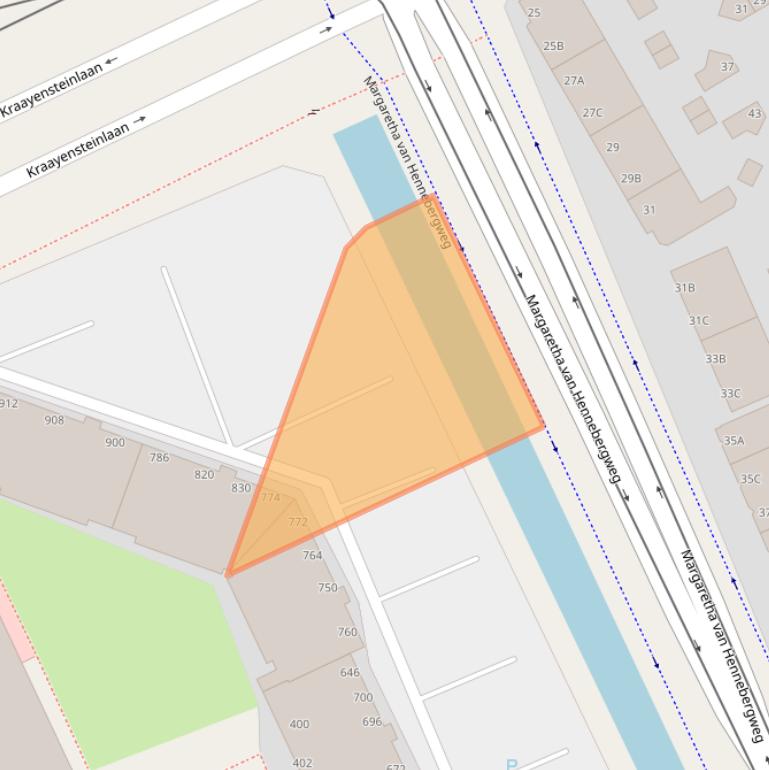 Kaart van postcodegebied 2553KL.