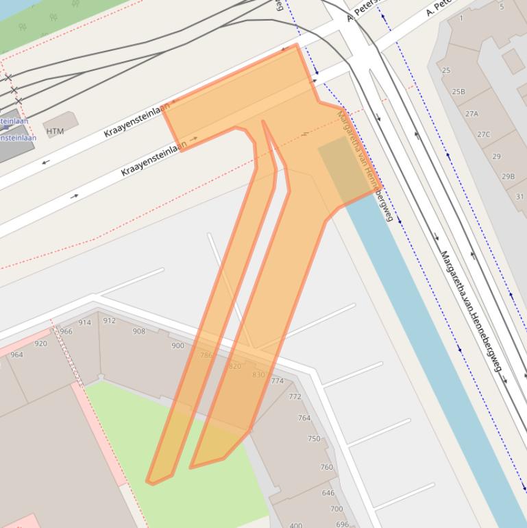 Kaart van postcodegebied 2553KM.
