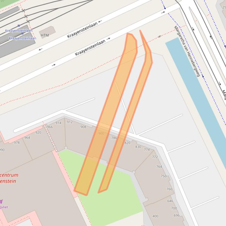 Kaart van postcodegebied 2553KN.