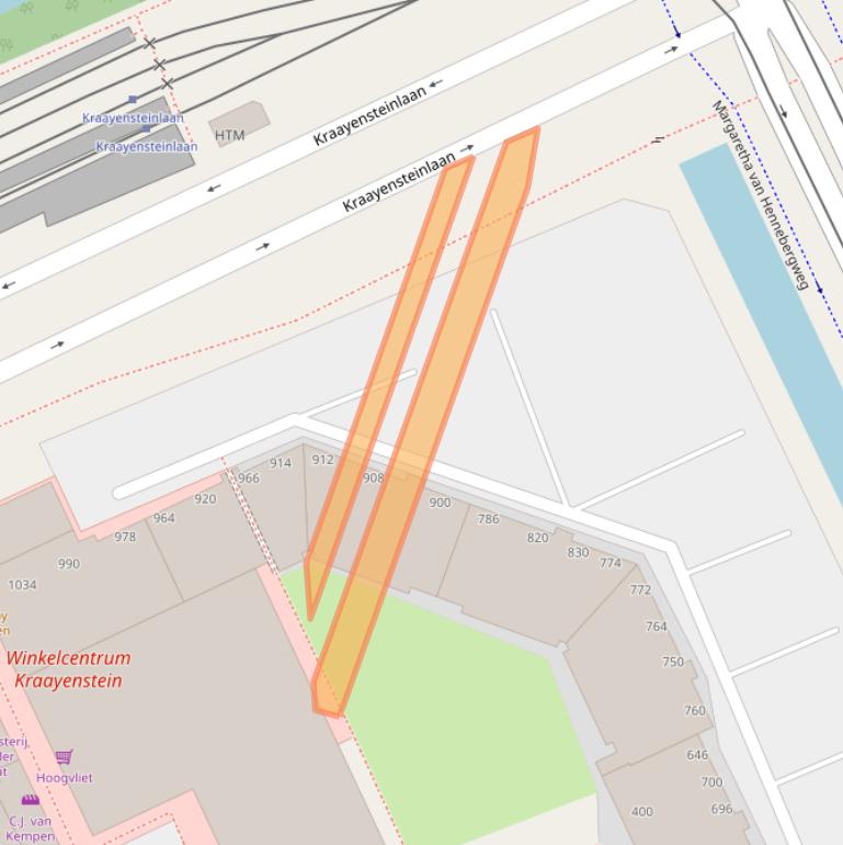 Kaart van postcodegebied 2553KP.