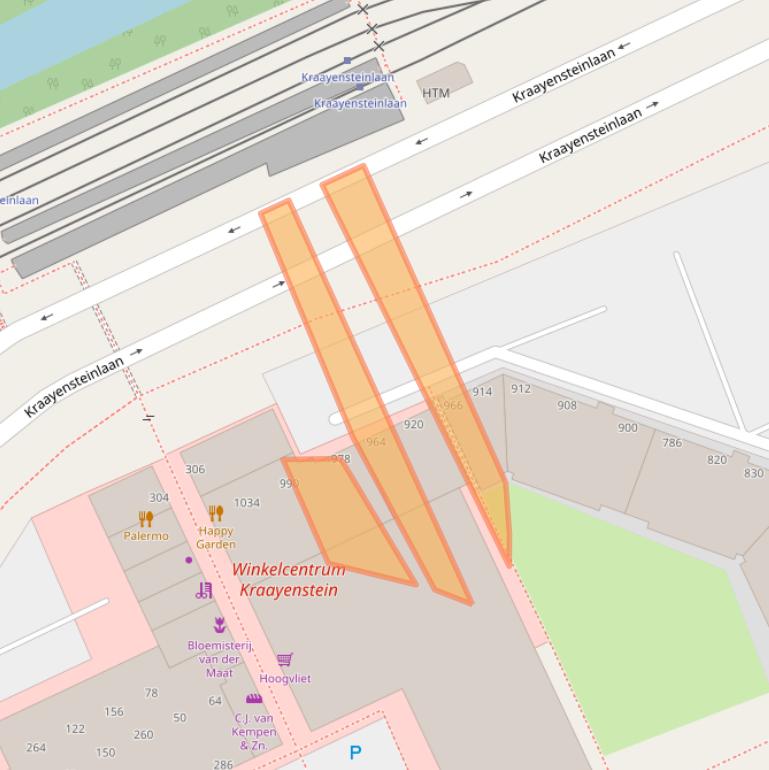 Kaart van postcodegebied 2553KT.