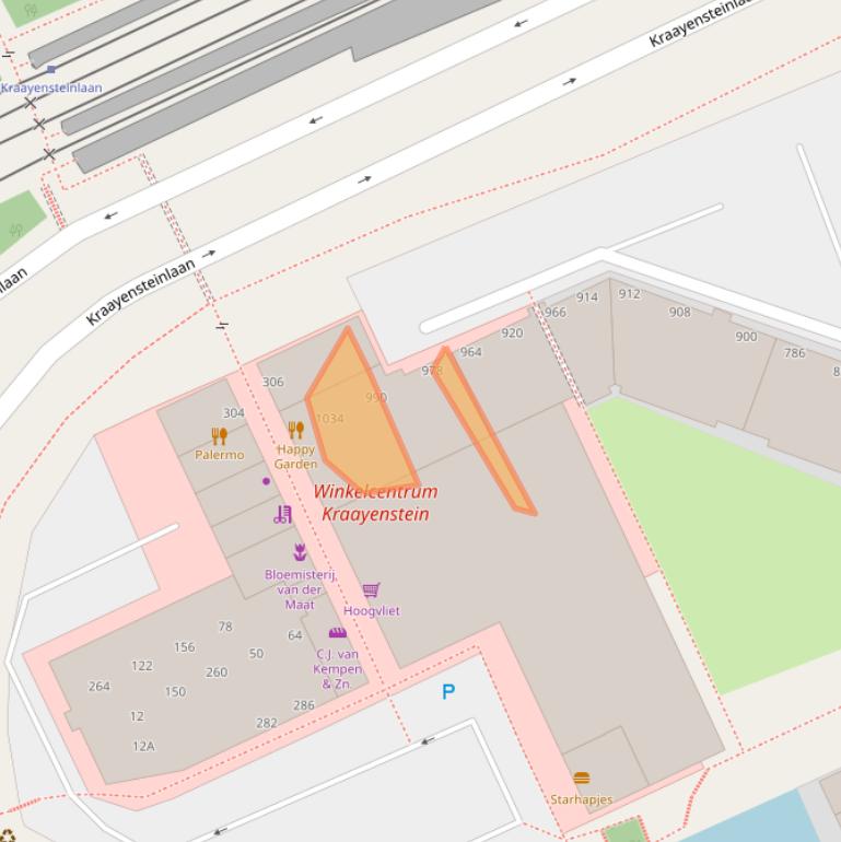 Kaart van postcodegebied 2553KV.