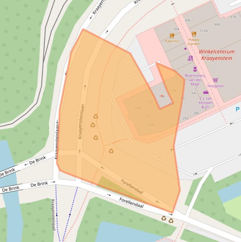 Kaart van postcodegebied 2553LA.