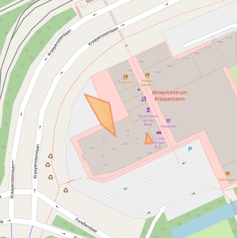 Kaart van postcodegebied 2553LC.