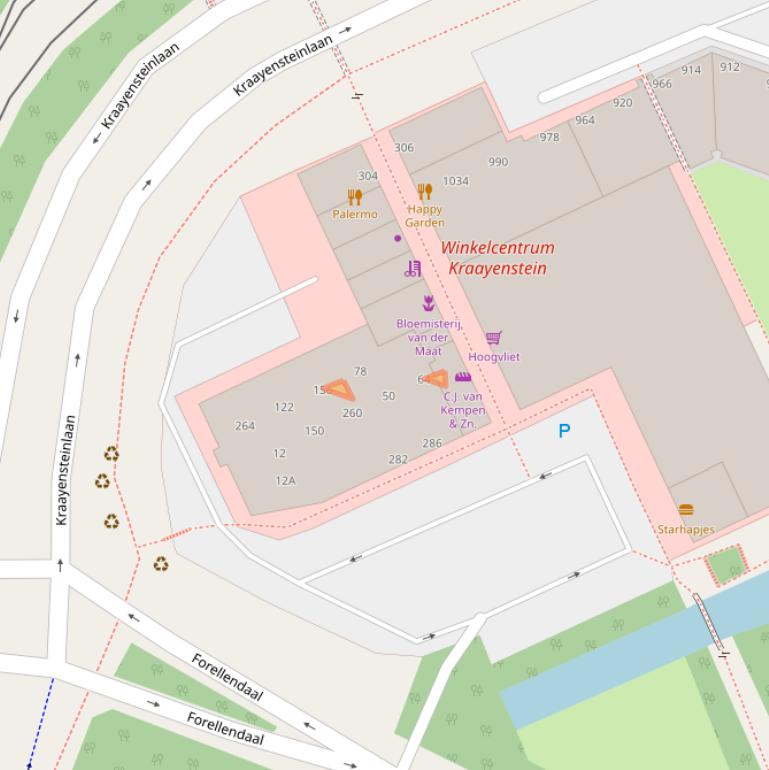 Kaart van postcodegebied 2553LE.