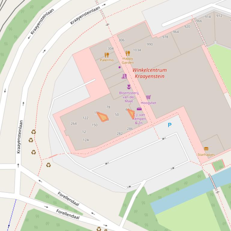 Kaart van postcodegebied 2553LG.