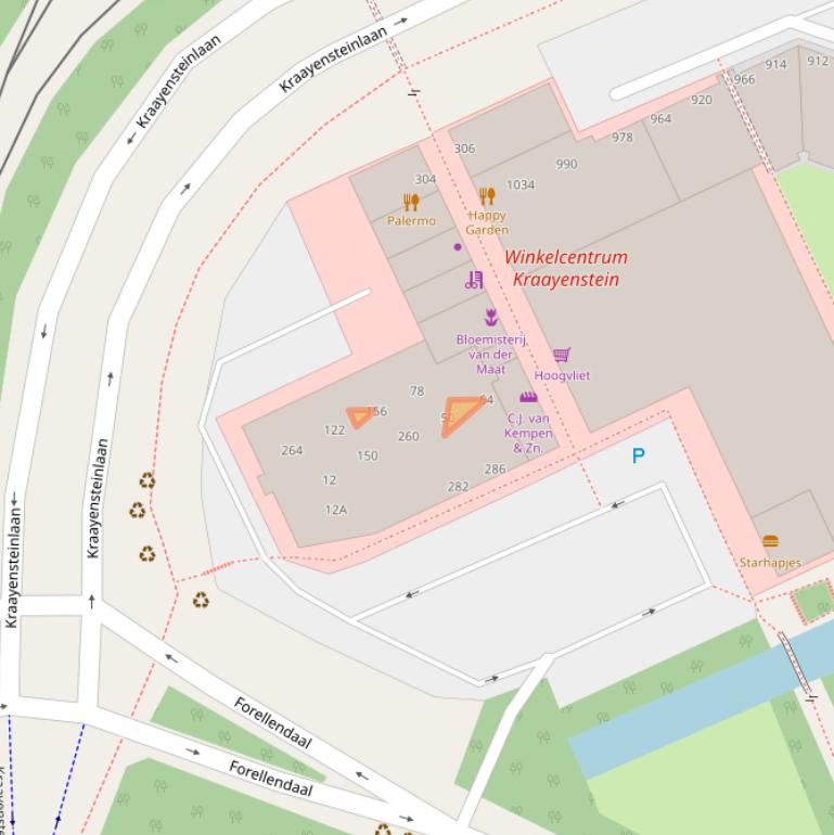 Kaart van postcodegebied 2553LH.