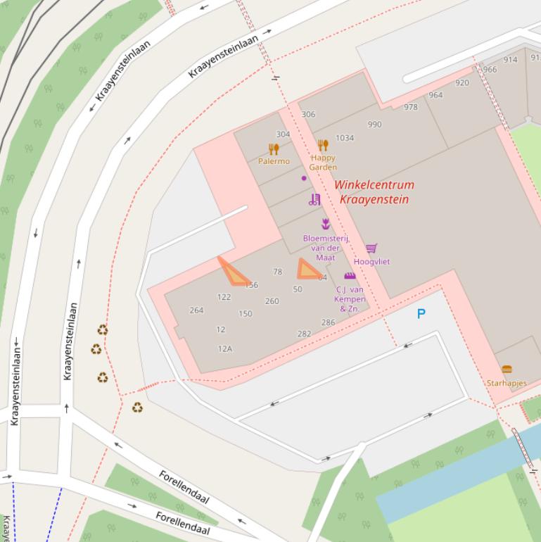 Kaart van postcodegebied 2553LJ.