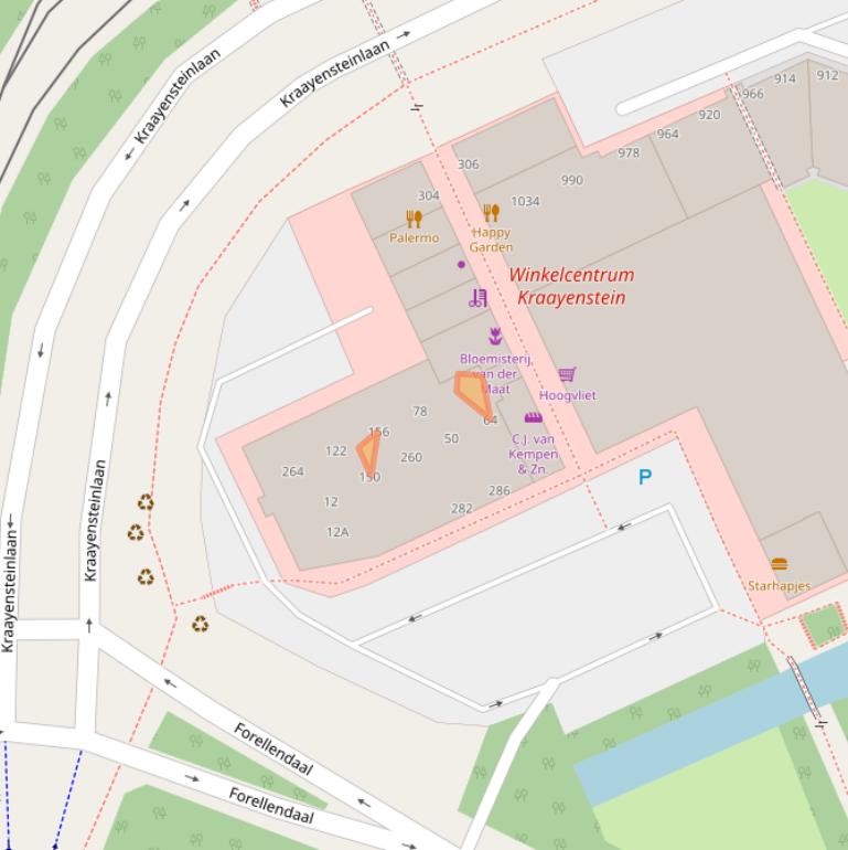 Kaart van postcodegebied 2553LK.