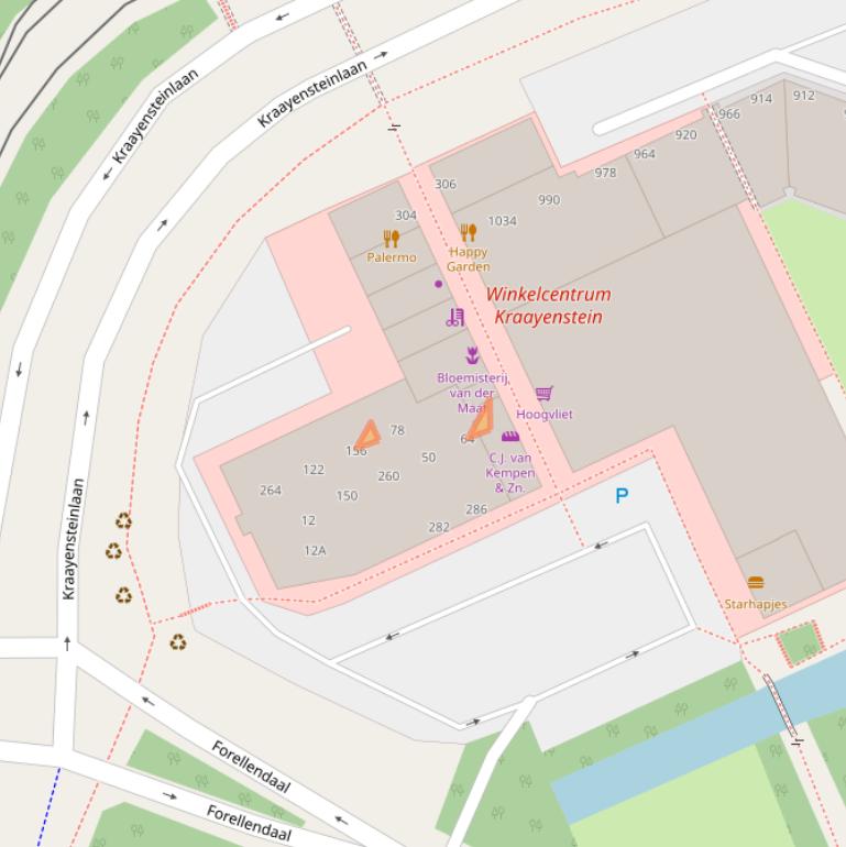 Kaart van postcodegebied 2553LL.