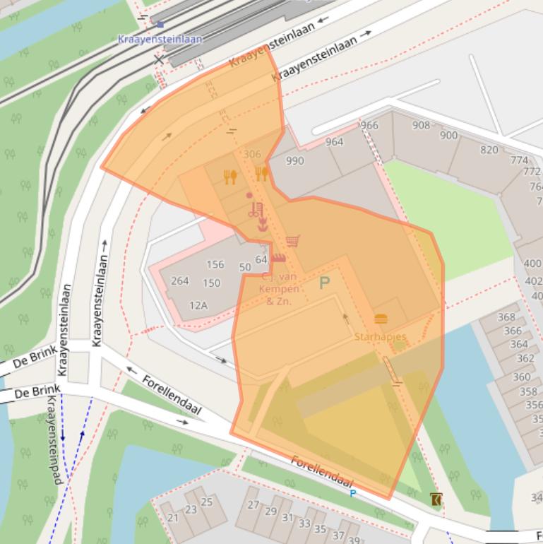 Kaart van postcodegebied 2553LM.