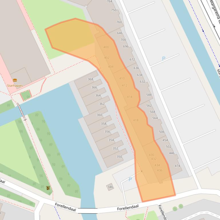 Kaart van postcodegebied 2553LP.