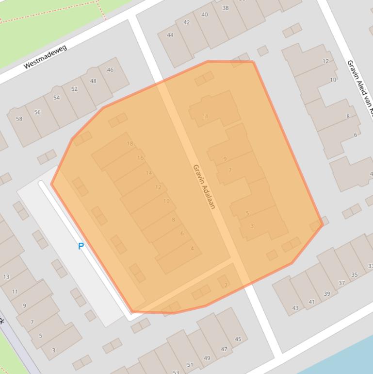 Kaart van postcodegebied 2553MJ.