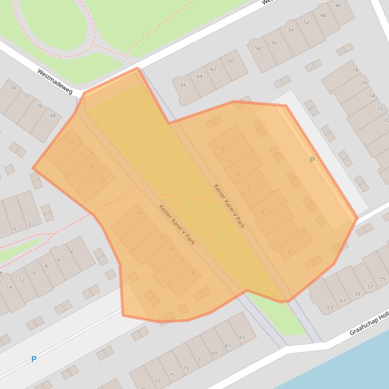 Kaart van postcodegebied 2553MK.