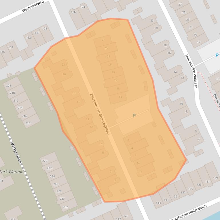 Kaart van postcodegebied 2553MP.