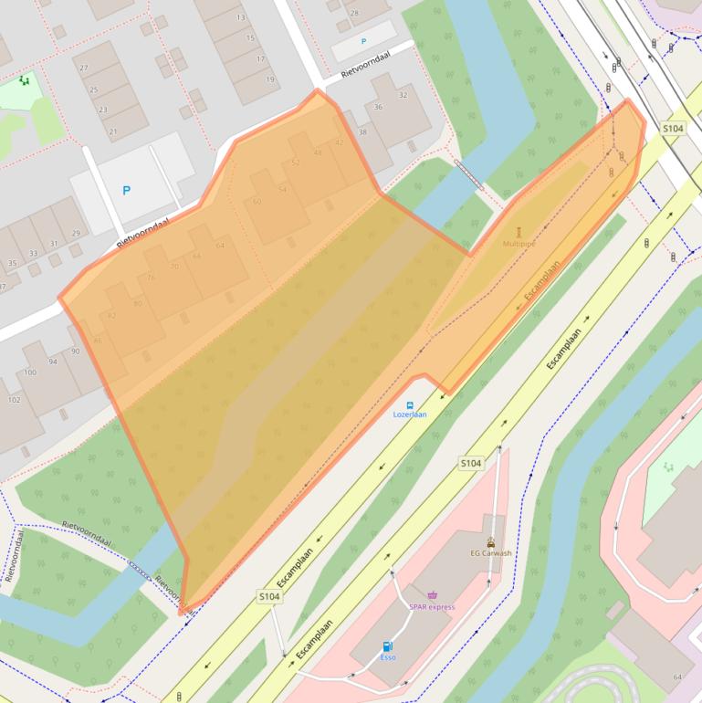 Kaart van postcodegebied 2553NL.