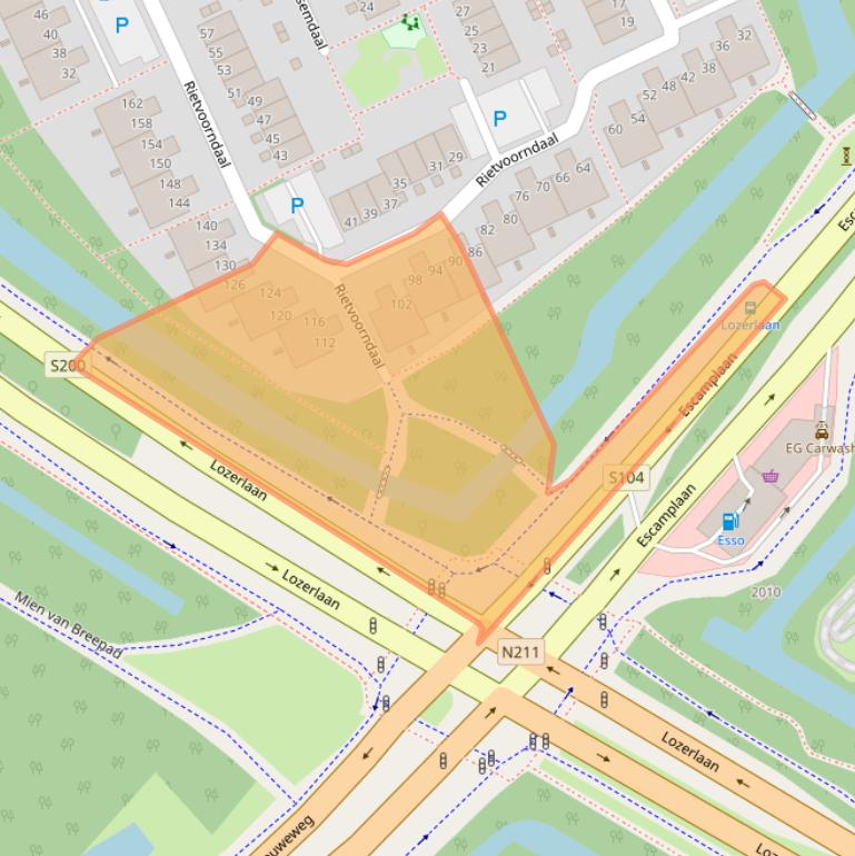 Kaart van postcodegebied 2553NM.
