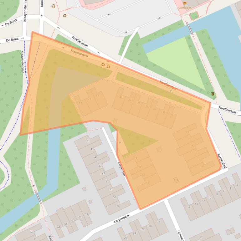 Kaart van postcodegebied 2553PA.