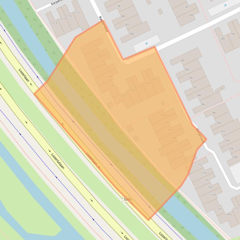 Kaart van postcodegebied 2553PD.