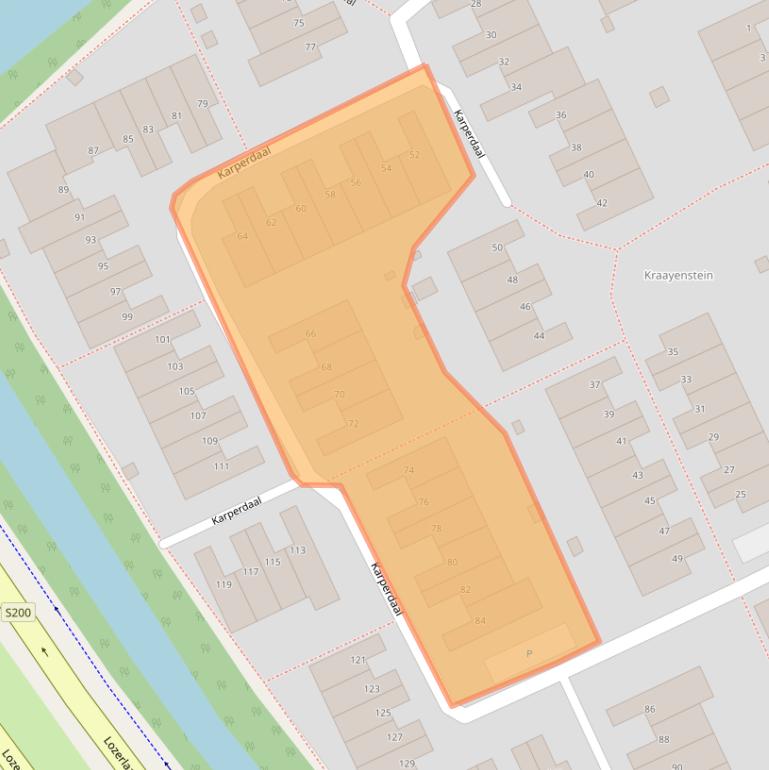 Kaart van postcodegebied 2553PJ.