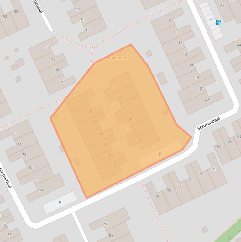 Kaart van postcodegebied 2553PM.