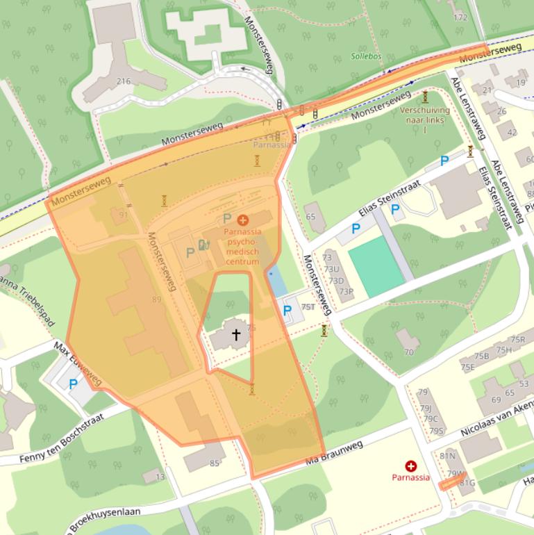 Kaart van postcodegebied 2553RJ.