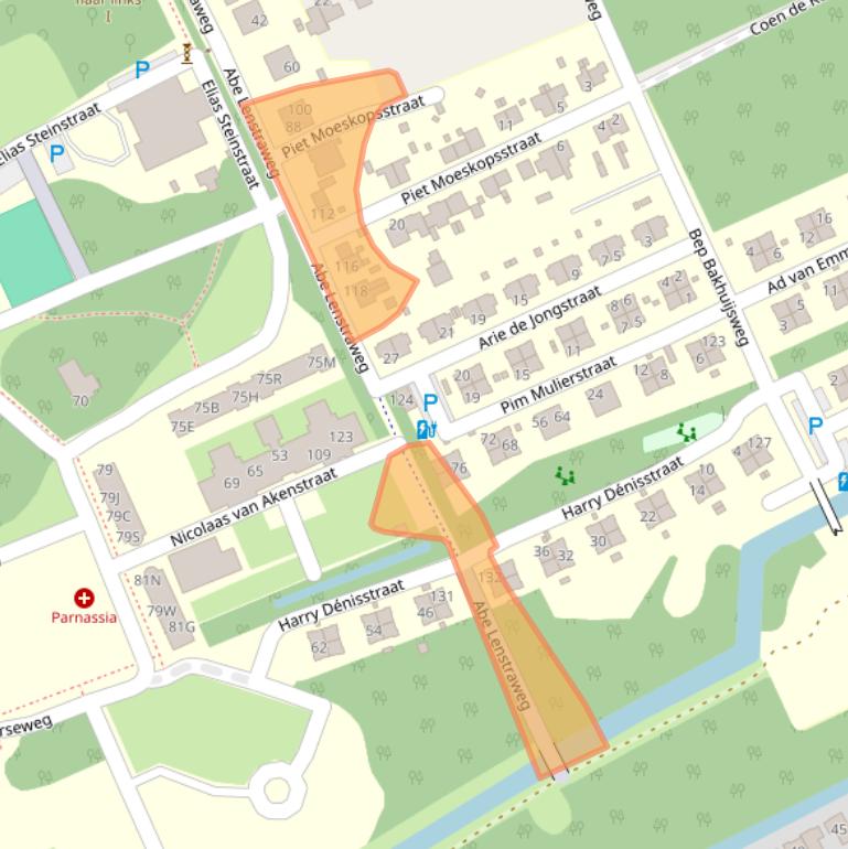 Kaart van postcodegebied 2553RP.