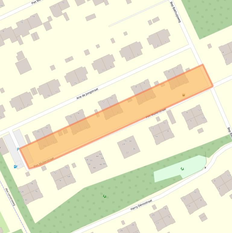 Kaart van postcodegebied 2553RT.