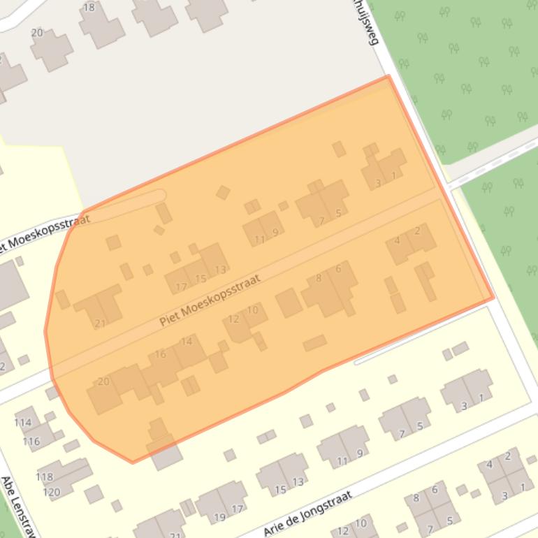 Kaart van postcodegebied 2553RV.