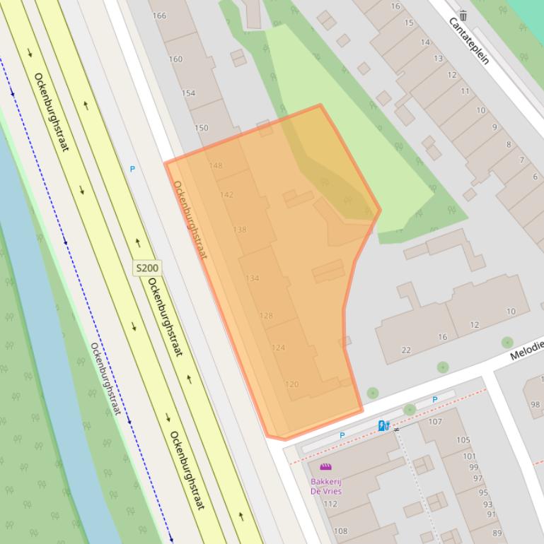 Kaart van postcodegebied 2553SG.