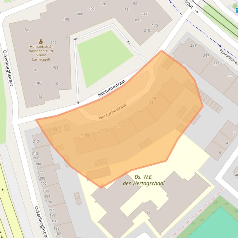 Kaart van postcodegebied 2553SK.