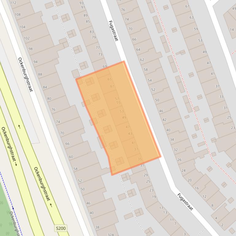Kaart van postcodegebied 2553SM.