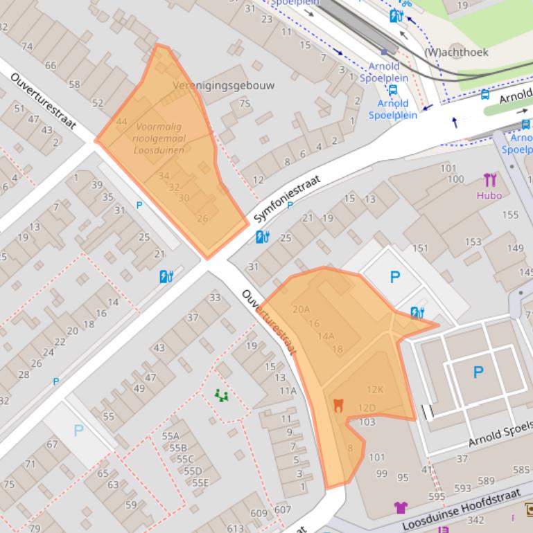 Kaart van postcodegebied 2553VP.