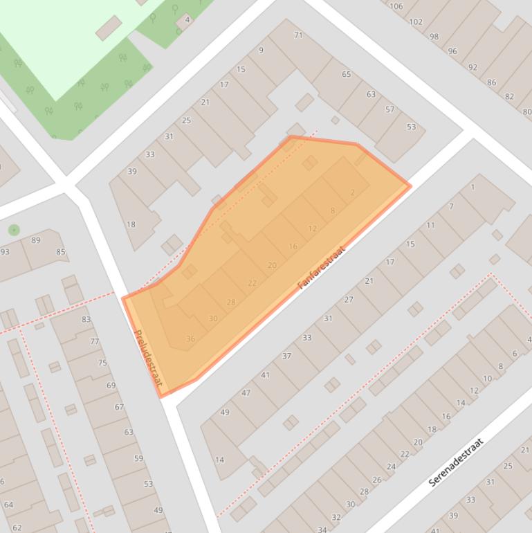 Kaart van postcodegebied 2553VW.