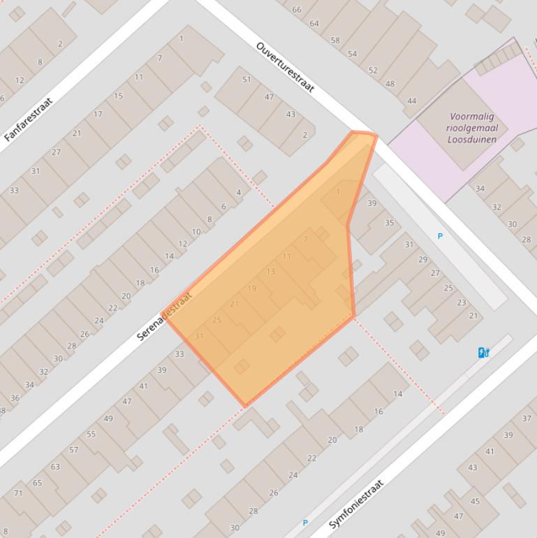 Kaart van postcodegebied 2553XA.