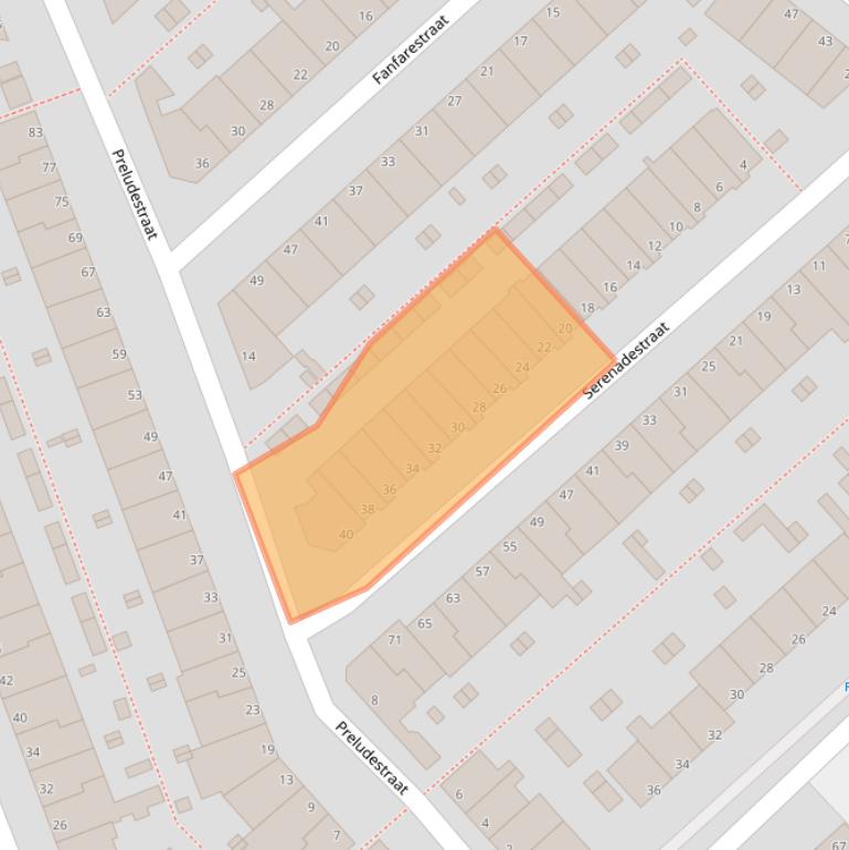 Kaart van postcodegebied 2553XD.