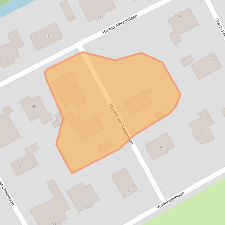 Kaart van postcodegebied 2553ZZ.