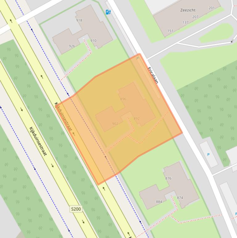 Kaart van postcodegebied 2554AD.