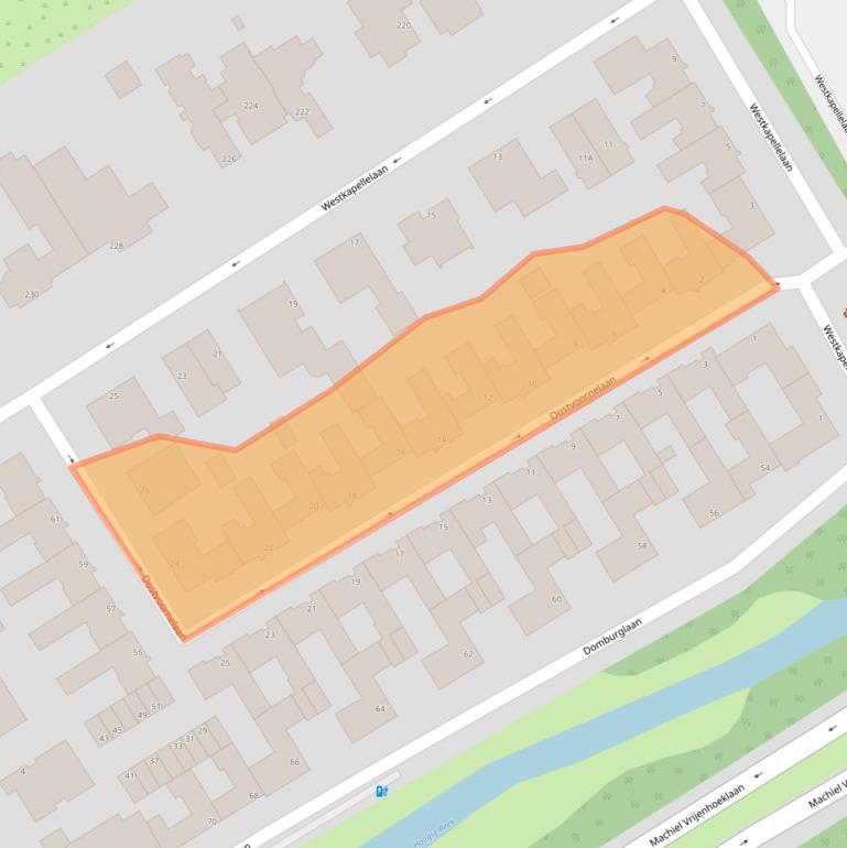 Kaart van postcodegebied 2554BH.