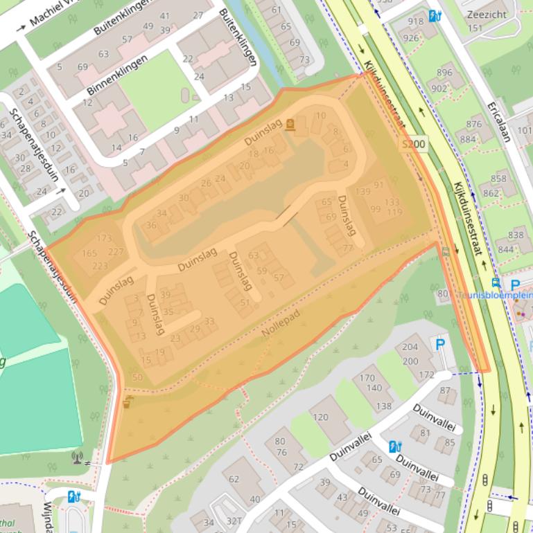Kaart van postcodegebied 2554BS.