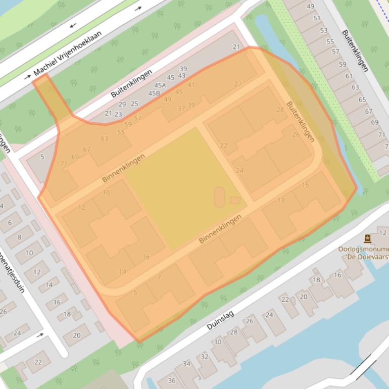 Kaart van postcodegebied 2554BV.