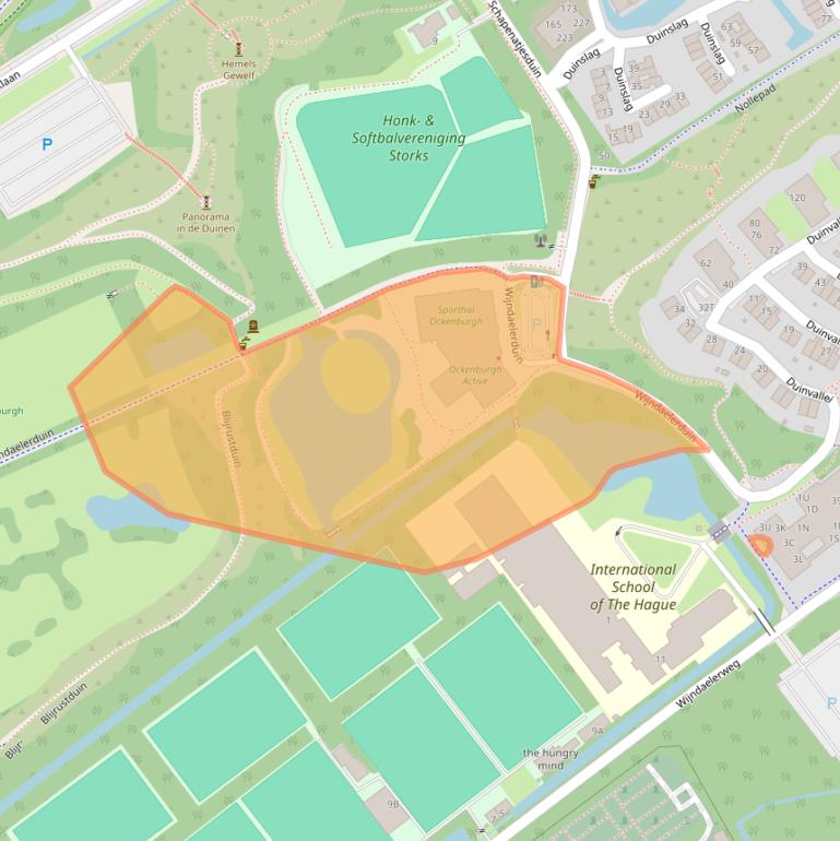 Kaart van postcodegebied 2554BX.