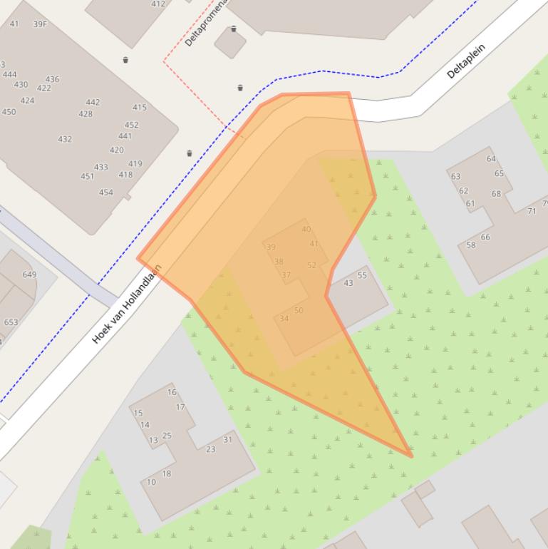 Kaart van postcodegebied 2554ED.