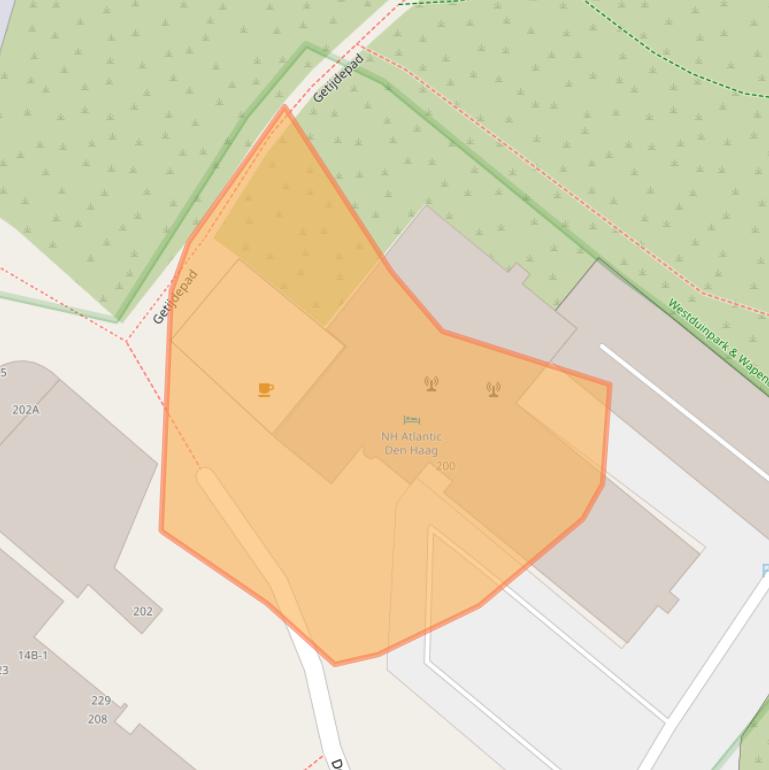 Kaart van postcodegebied 2554EJ.