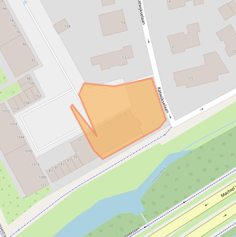 Kaart van postcodegebied 2554EN.