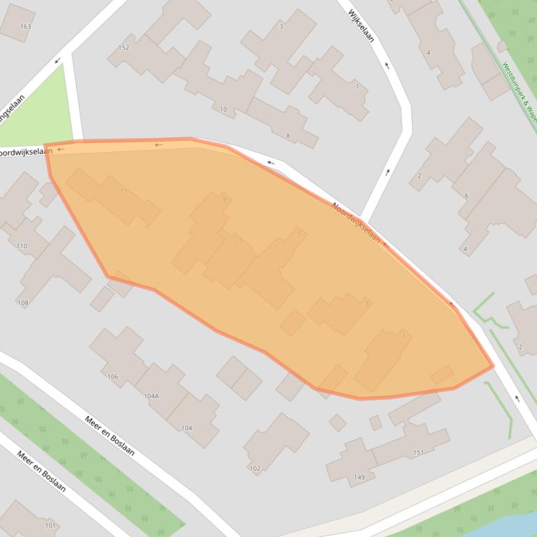 Kaart van postcodegebied 2554GB.