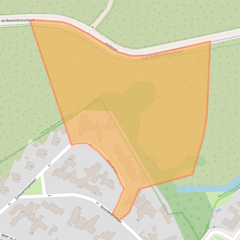 Kaart van postcodegebied 2554GE.