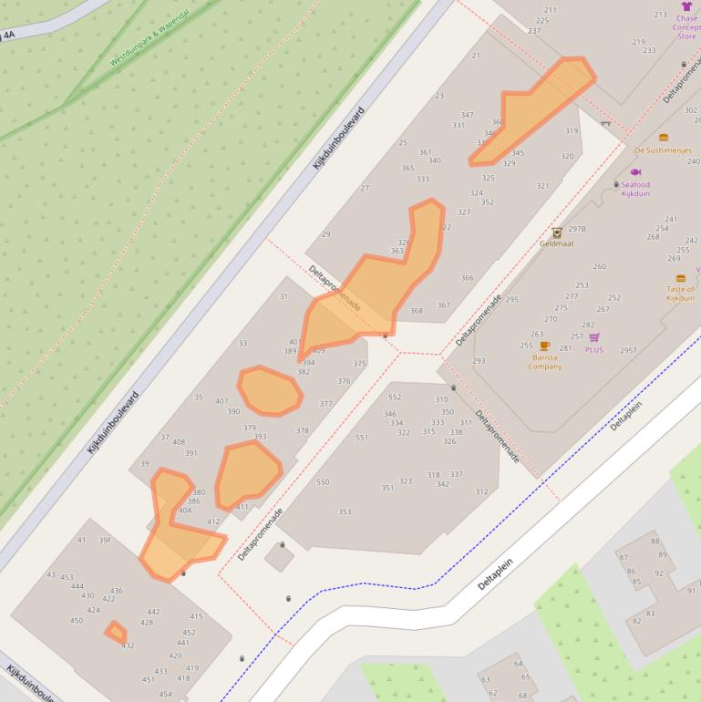 Kaart van postcodegebied 2554GH.