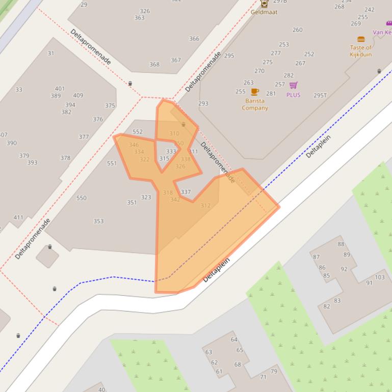 Kaart van postcodegebied 2554GS.