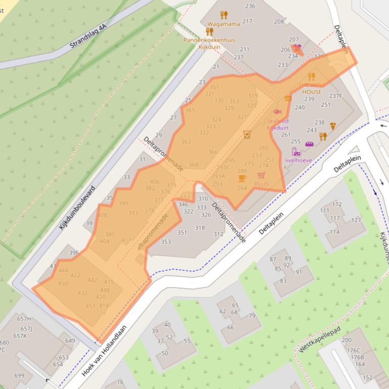 Kaart van postcodegebied 2554GX.